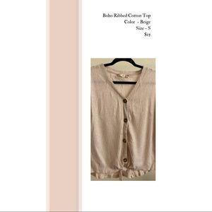 Boho tie top